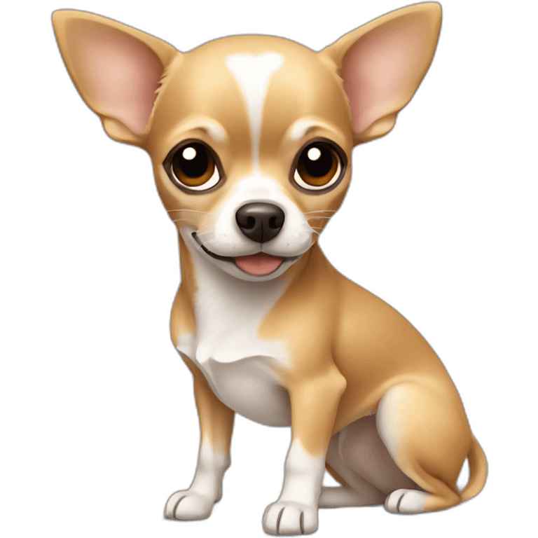 Chihuahua with light brown face emoji