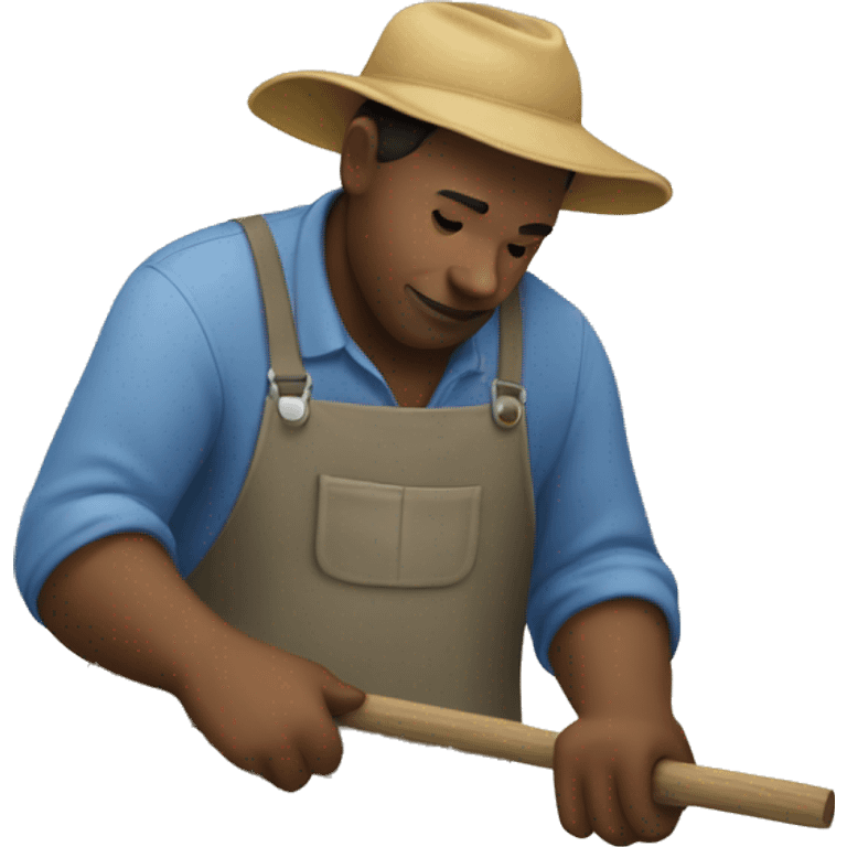 A worker picking cotton emoji