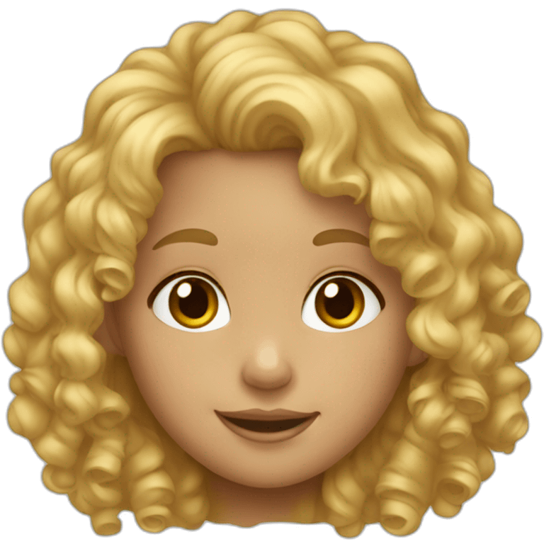 Blonde curly haired 5 year old girl emoji