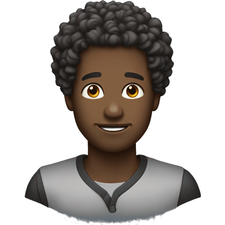 A  curly-haired  black  man. emoji