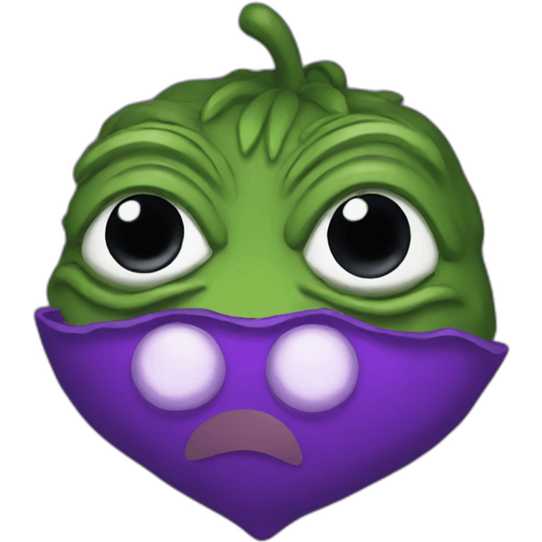 Pepe with purple heart emoji