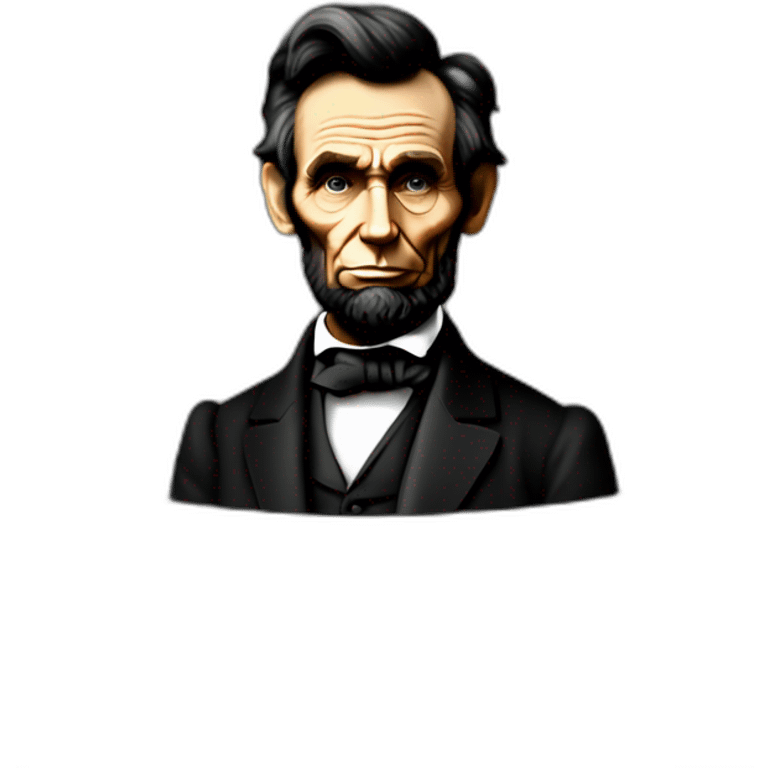 Abraham Lincoln on an old fashioned television emoji