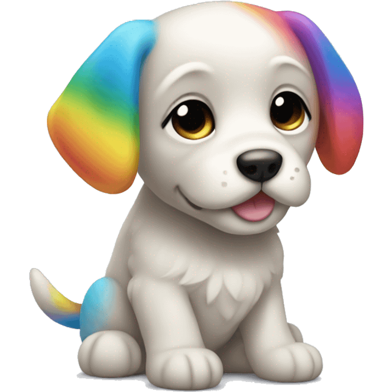 Rainbow puppy  emoji