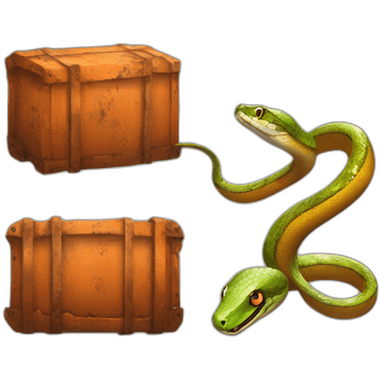 Python snake vs Rust Cargo emoji