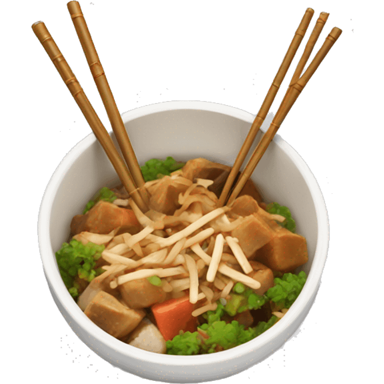 Bowl with chop sticks emoji