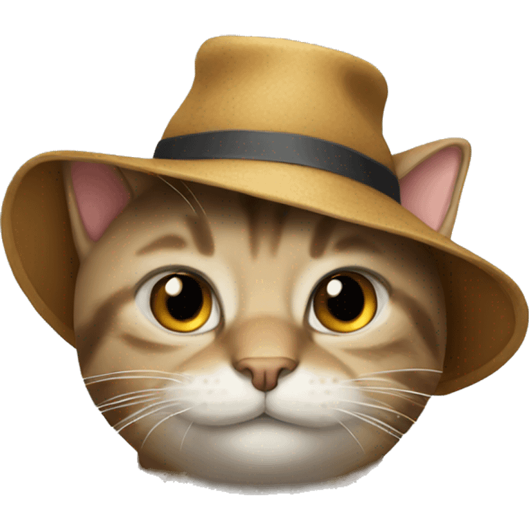 Cat wearing a hat emoji