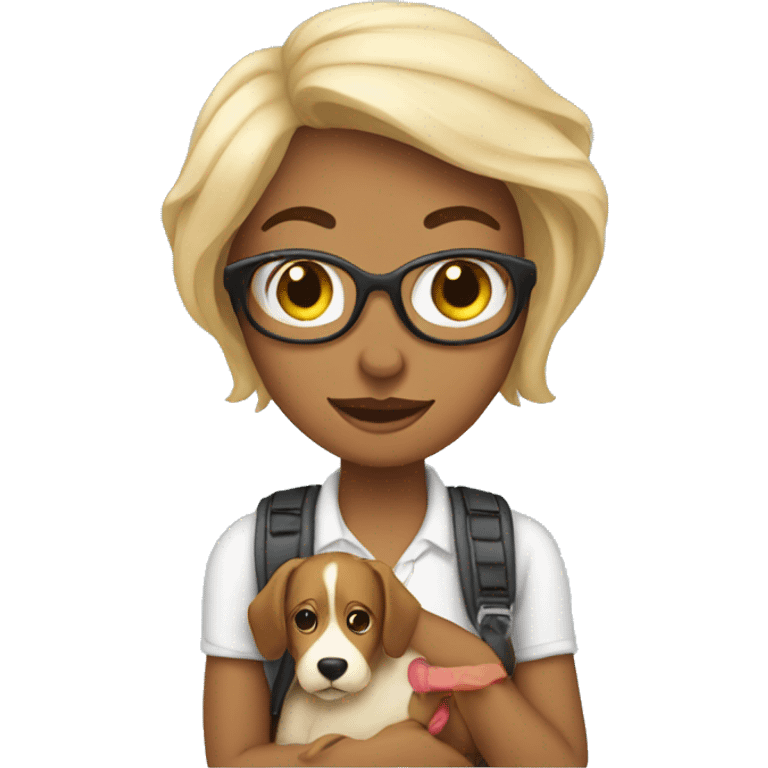 mulher como pet sitter emoji