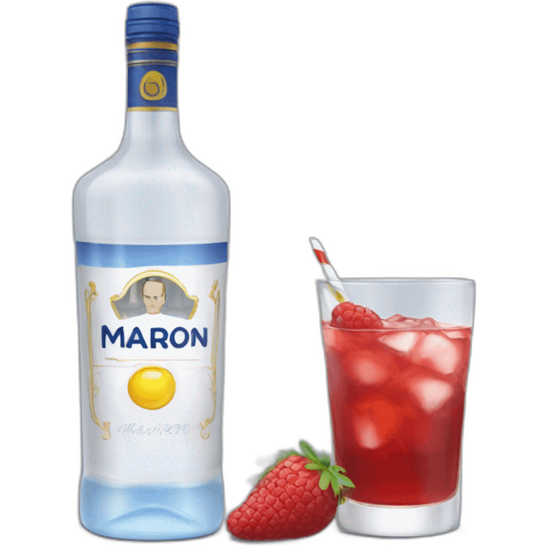 Macron Drink vodka emoji