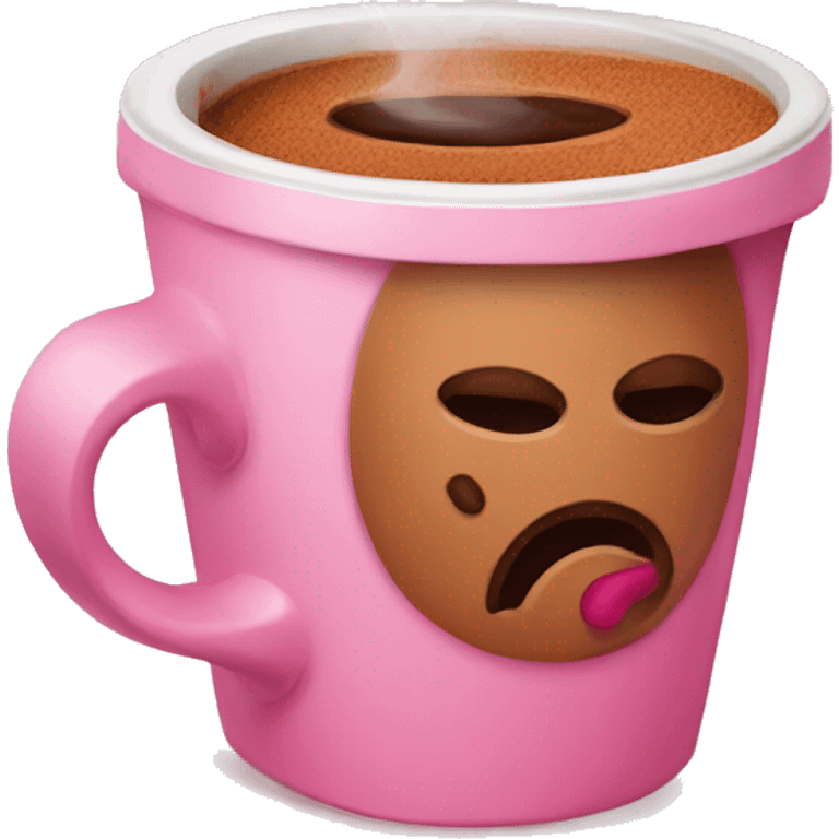 Pink Coffee with cinnamon  emoji