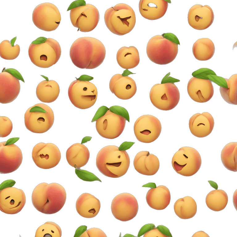 Peach with face emoji