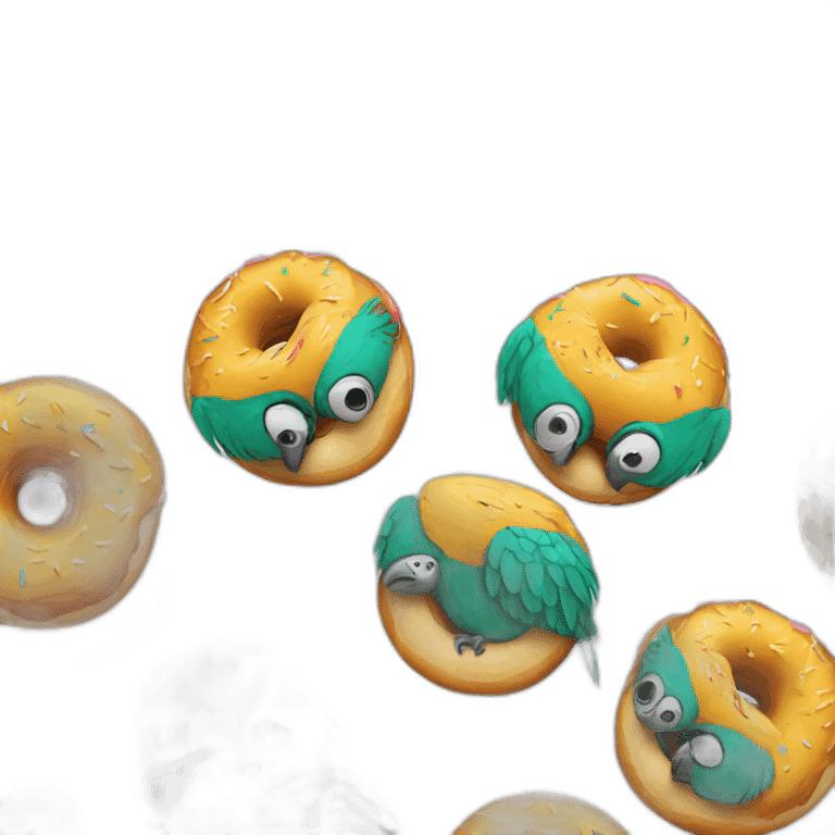 parrot donut emoji