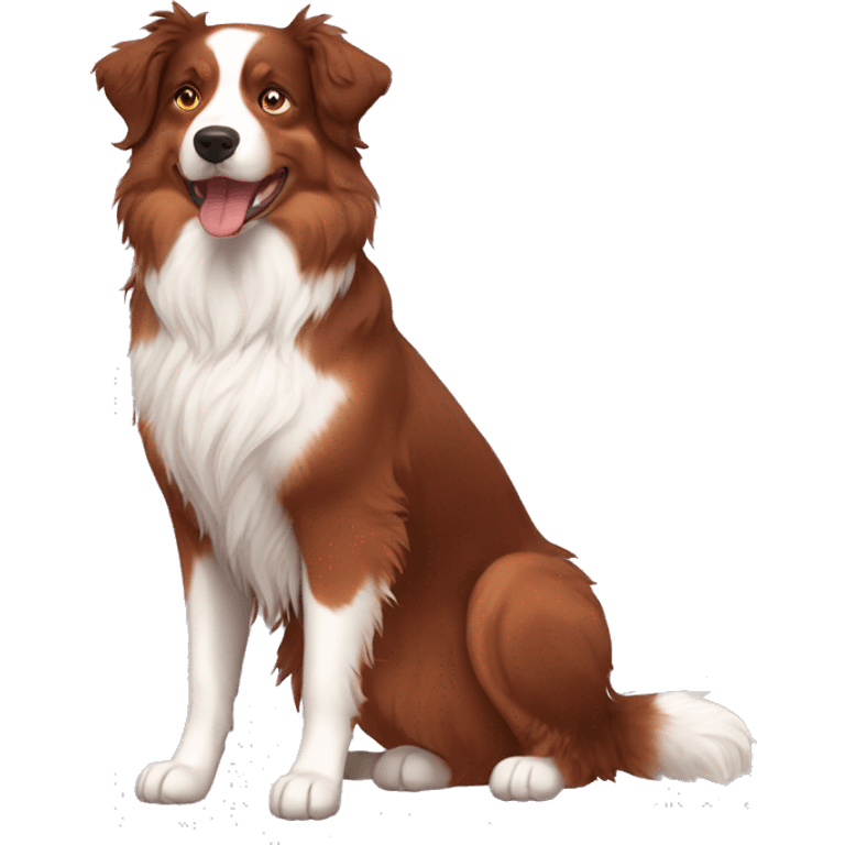 all red australian shepherd full body   emoji