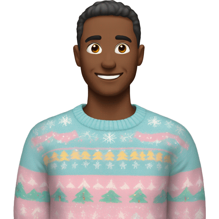 Pastel Christmas sweater emoji