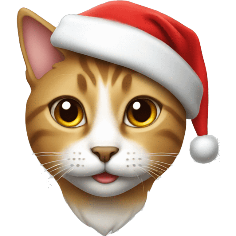 Cat with a santa hat emoji