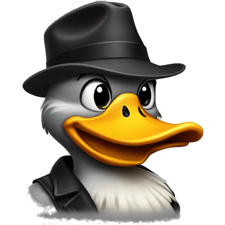 Pretty gangster duck emoji