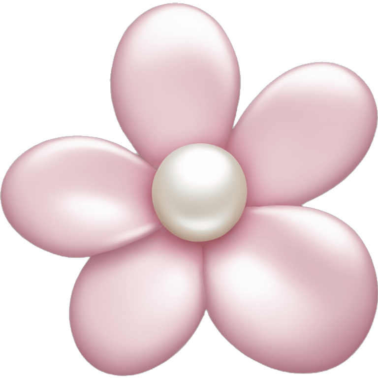 Pearl light pink flower emoji