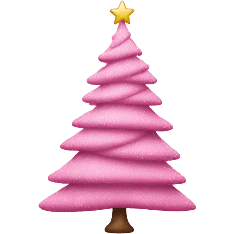 Pink Christmas tree emoji