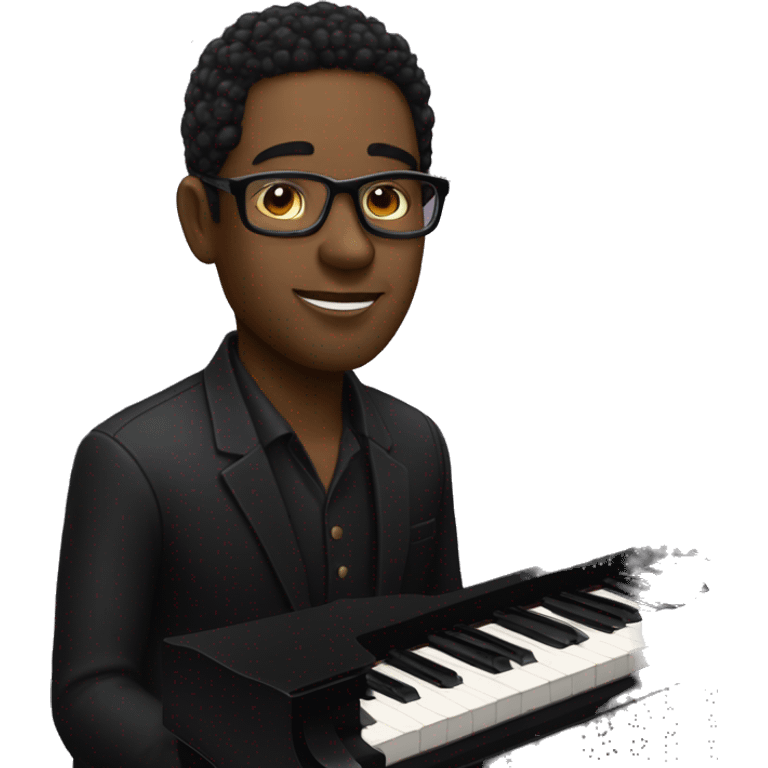 Pianiste noir emoji