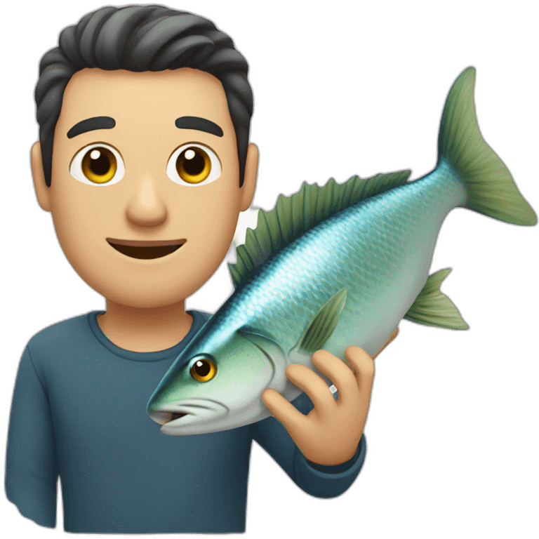 husband with fish emoji