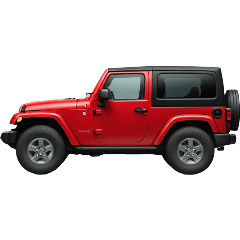 Red jeep wrangler  emoji