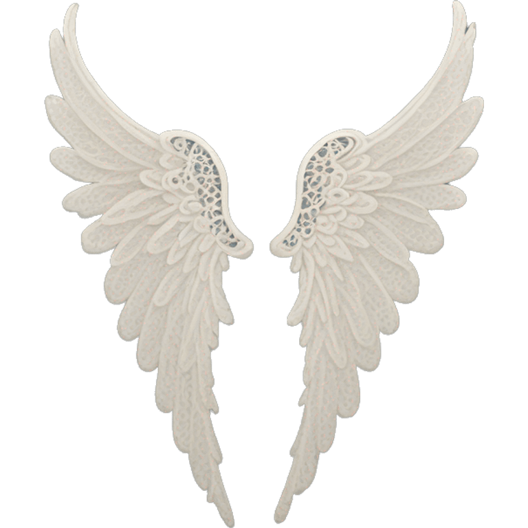 rococo lace angel wings emoji