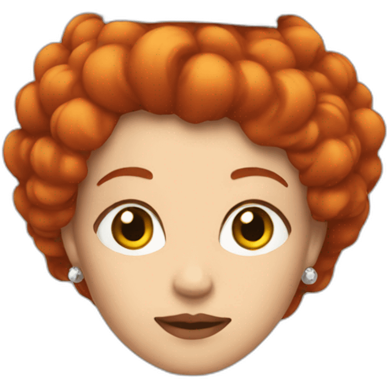 Queen with red hair emoji