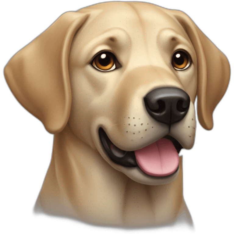 Perro labrador negro emoji