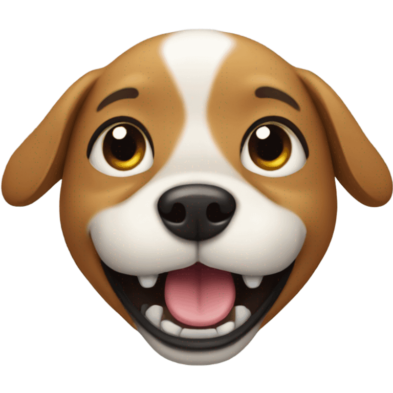 dog with open mouth indoors emoji