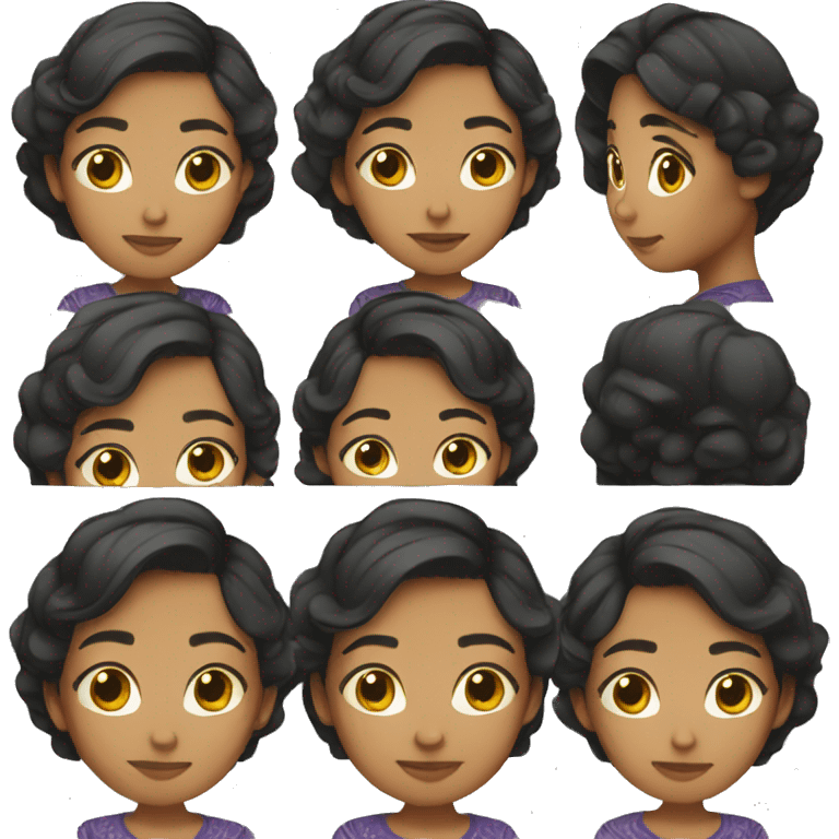 Mexican girl short hair emoji