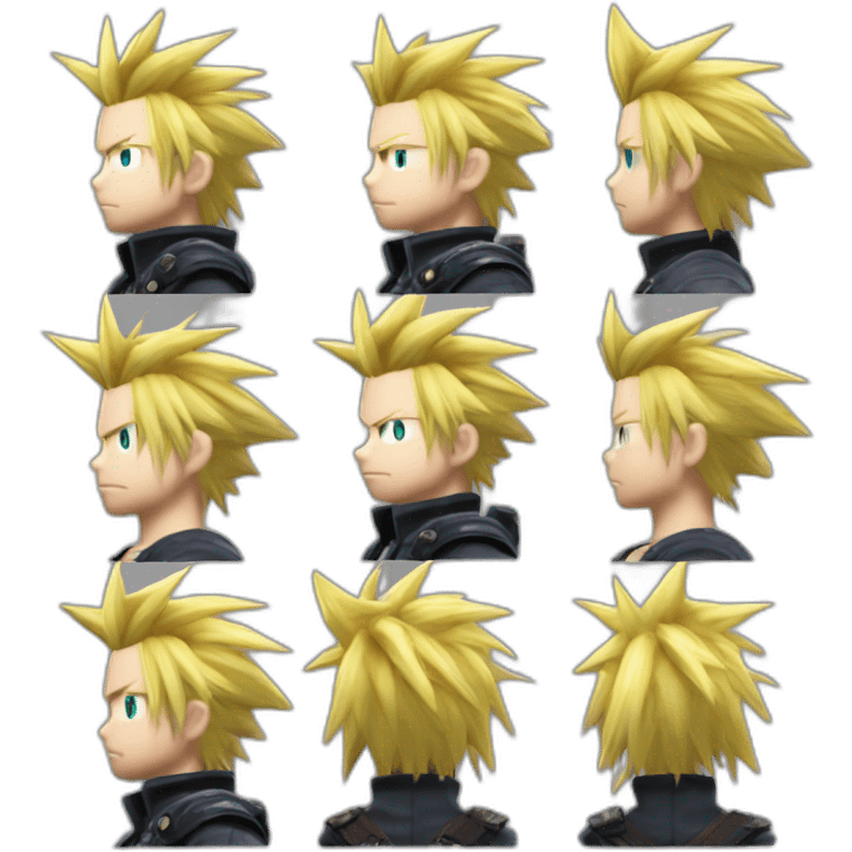 Final fantasy 7 remake cloud strife emoji