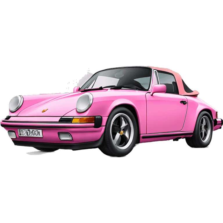 Porsche 911 targa sakura in pink emoji