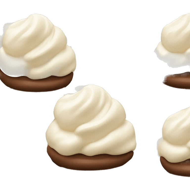 Chocolate and vanillla ice cream swirl emoji