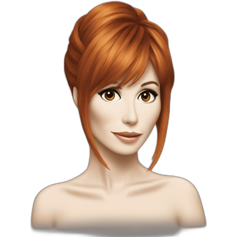 Mylène Farmer long dress sing emoji