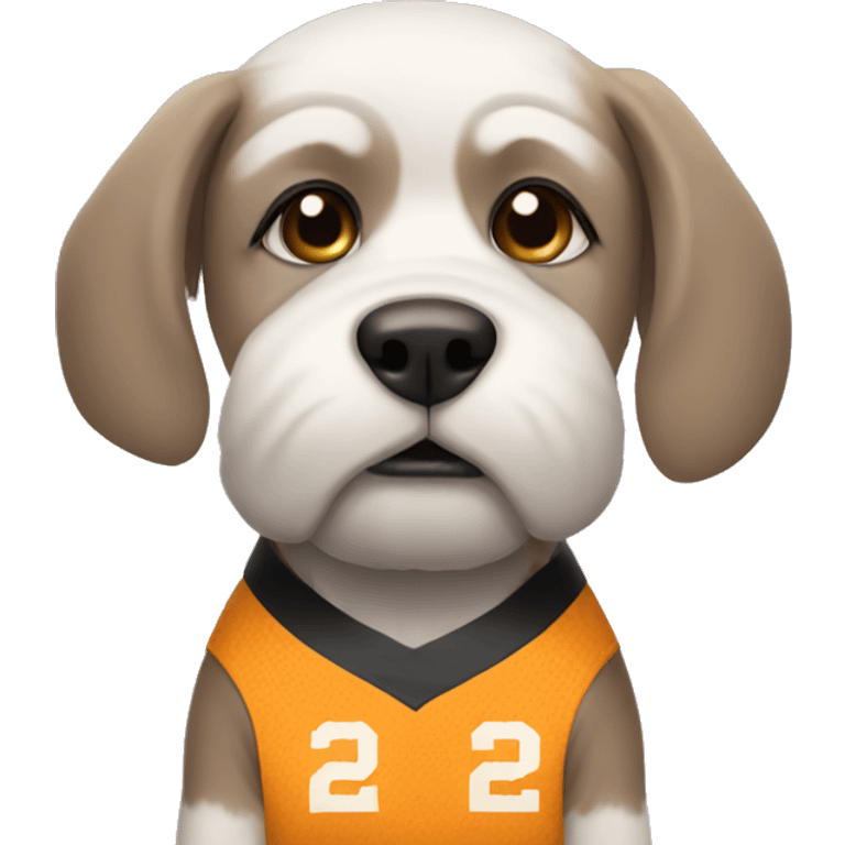 Dog wearing a jersey emoji