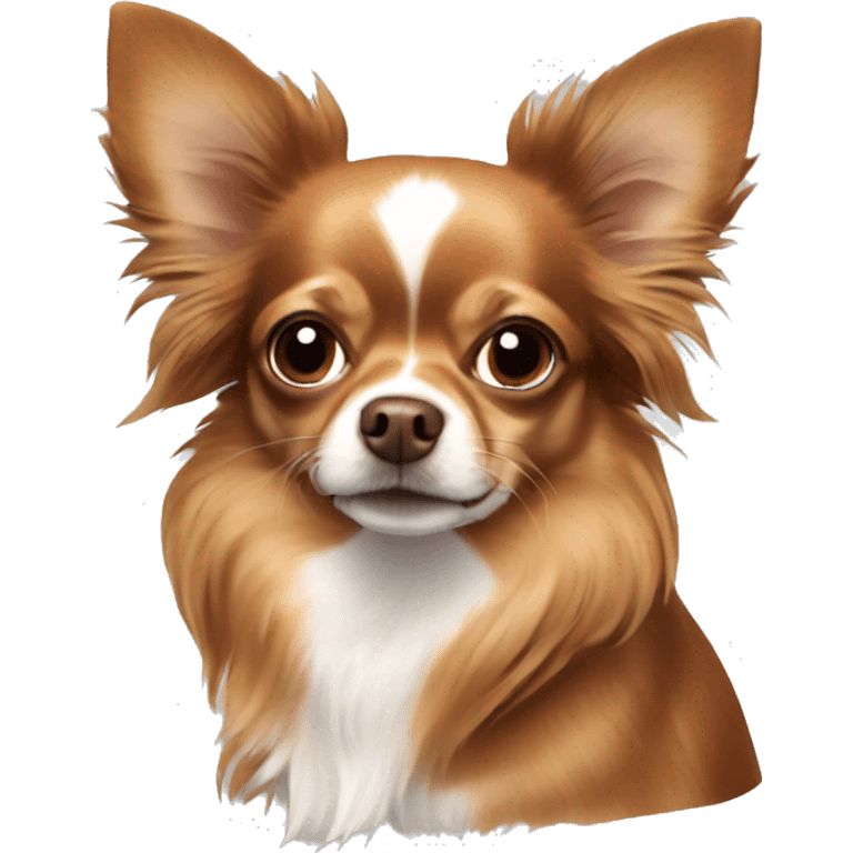 brownish red long hair chihuahua  emoji