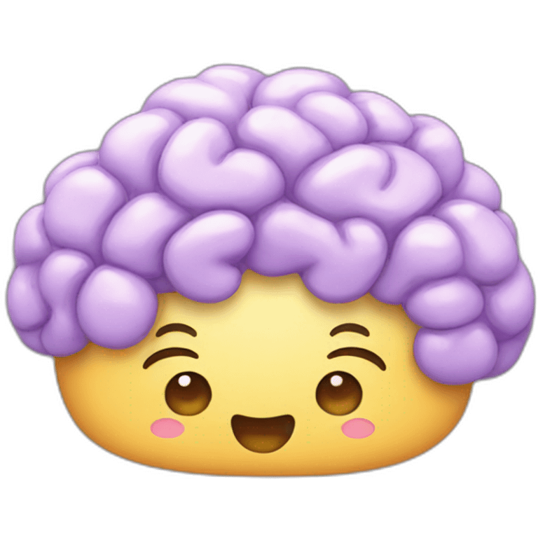 kawaii brain emoji