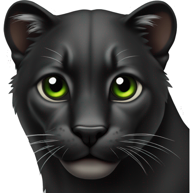 Animal pantera negra con ojos verdes emoji