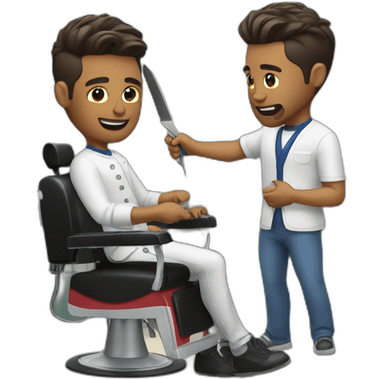 barber cutting hair emoji