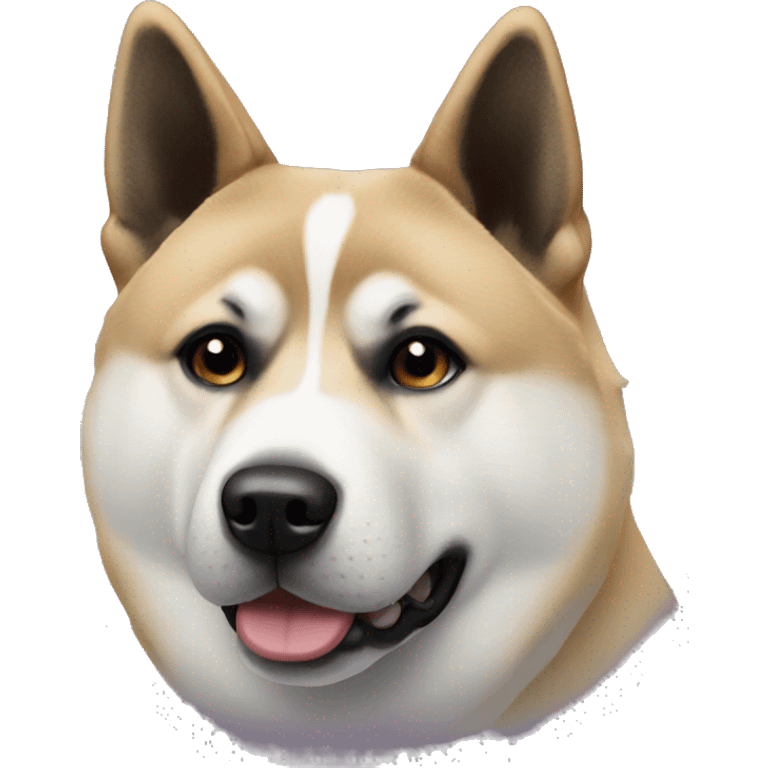 American Akita black head emoji