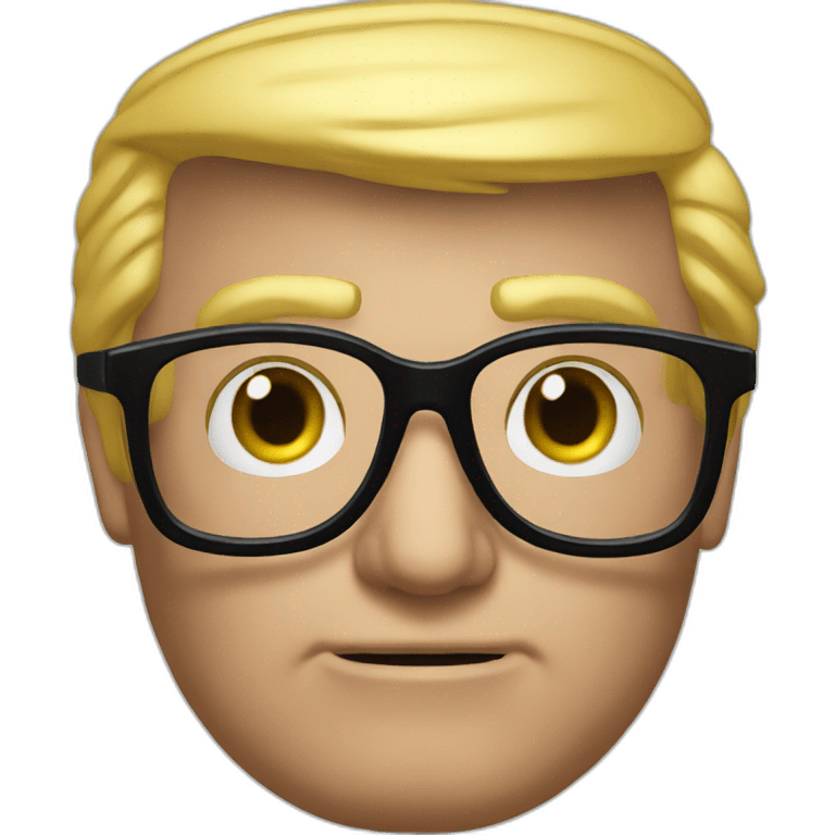 trump with meme glasses on emoji