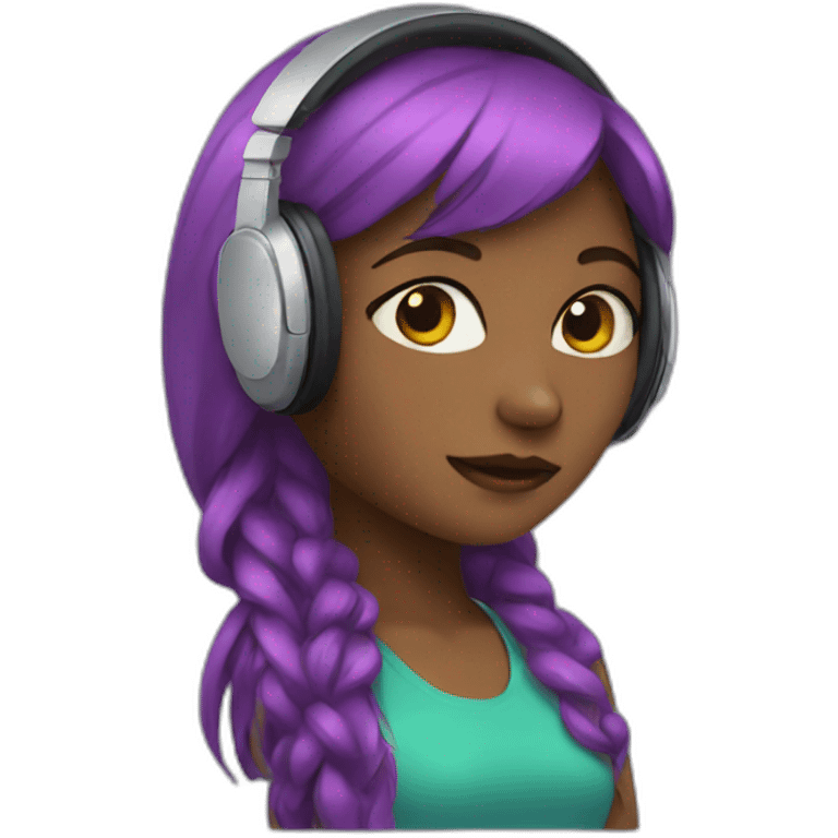 Girl with headphones emoji