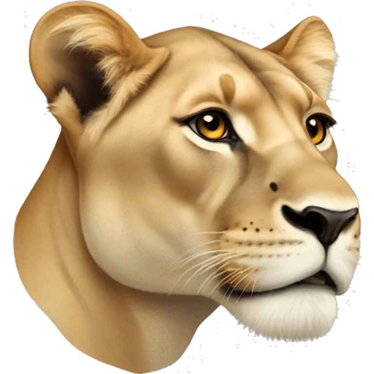 Colored lioness emoji