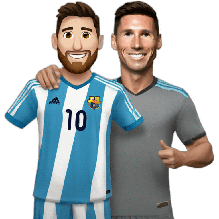 Messi con Cristiano Ronaldo  emoji