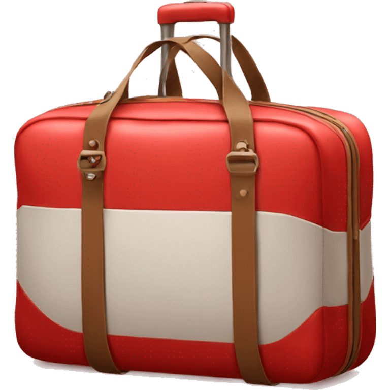 Travel bag with a red background emoji