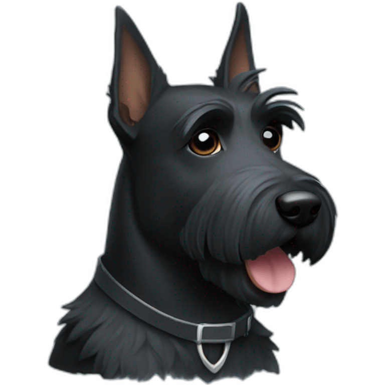 Scottish terrier in tesla emoji