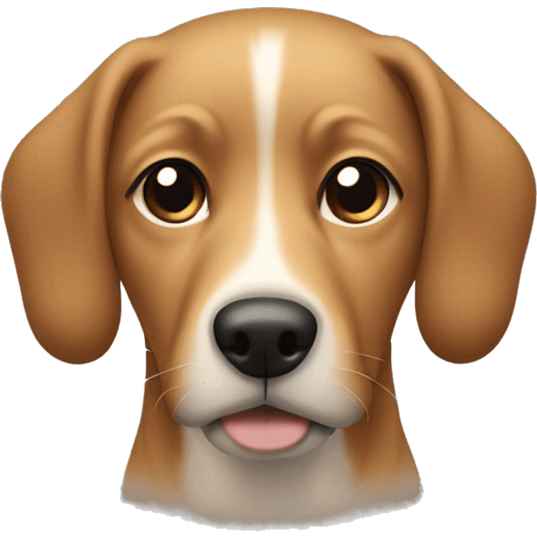 light brown dog with dark shade around the nose  emoji