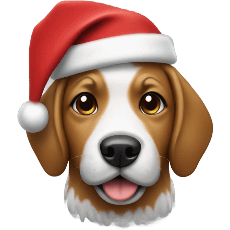 Dog with Santa hat emoji