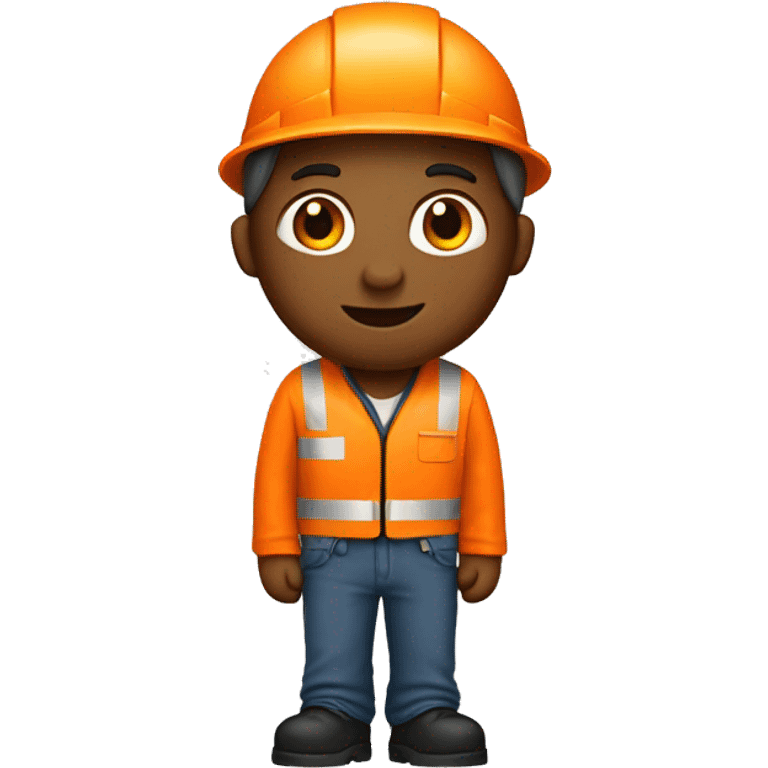 worker with orange outfir emoji