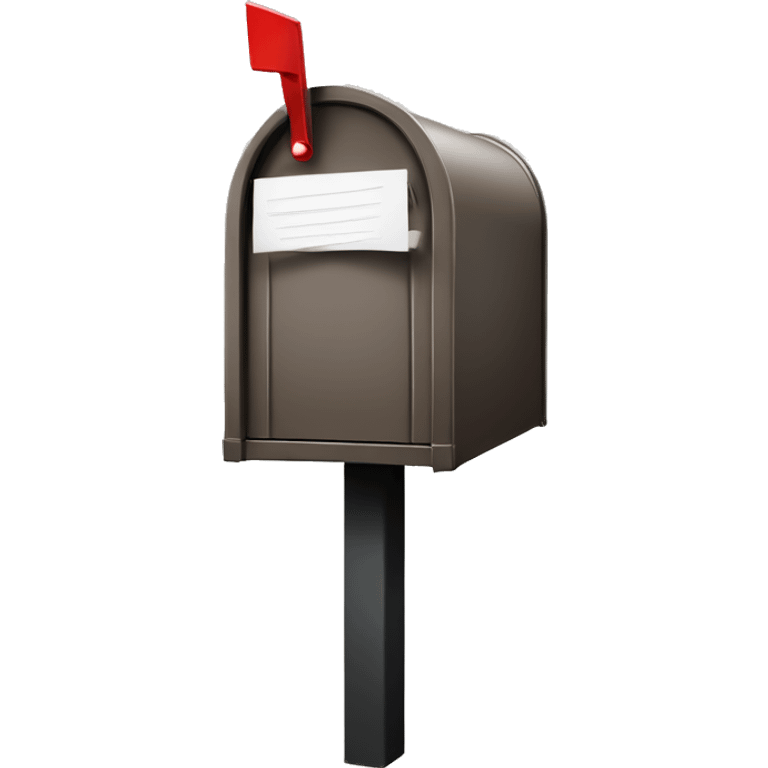 Isolated realistic Full length mailbox emoji