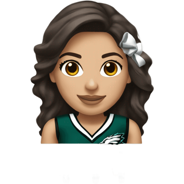 Philadelphia Eagles cheerleader brunette cheer emoji